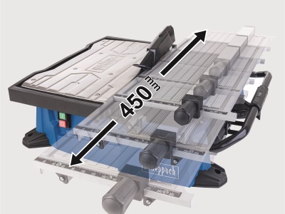 Scheppach WTS 2000 - řezačka na dlažbu a obklady s posuvným stolkem