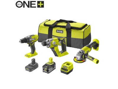 Ryobi RCK183C-242S - sada nářadí ONE+ (R18DD3 + R18AG + R18SDS + 1x 4Ah + 1x 2Ah baterie + nabíječka)