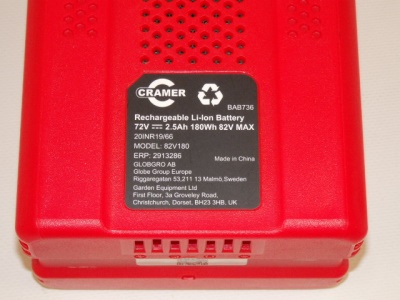 CRAMER Baterie 82V180 82V 2,5Ah