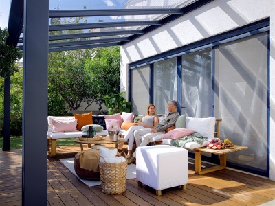 Palram - Canopia Stockholm 3,4 x 5,2 antracit - luxusní hliníková (montovaná) pergola